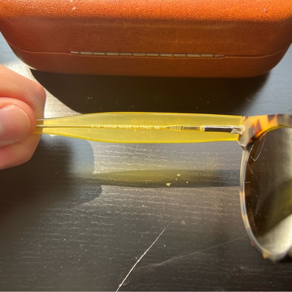 Illesteva Leonard - Custom Sunglasses - Matte Tortoise/Translucent Yellow Frame - Picture 6 of 12